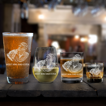 personalized best dog dad ever glasses